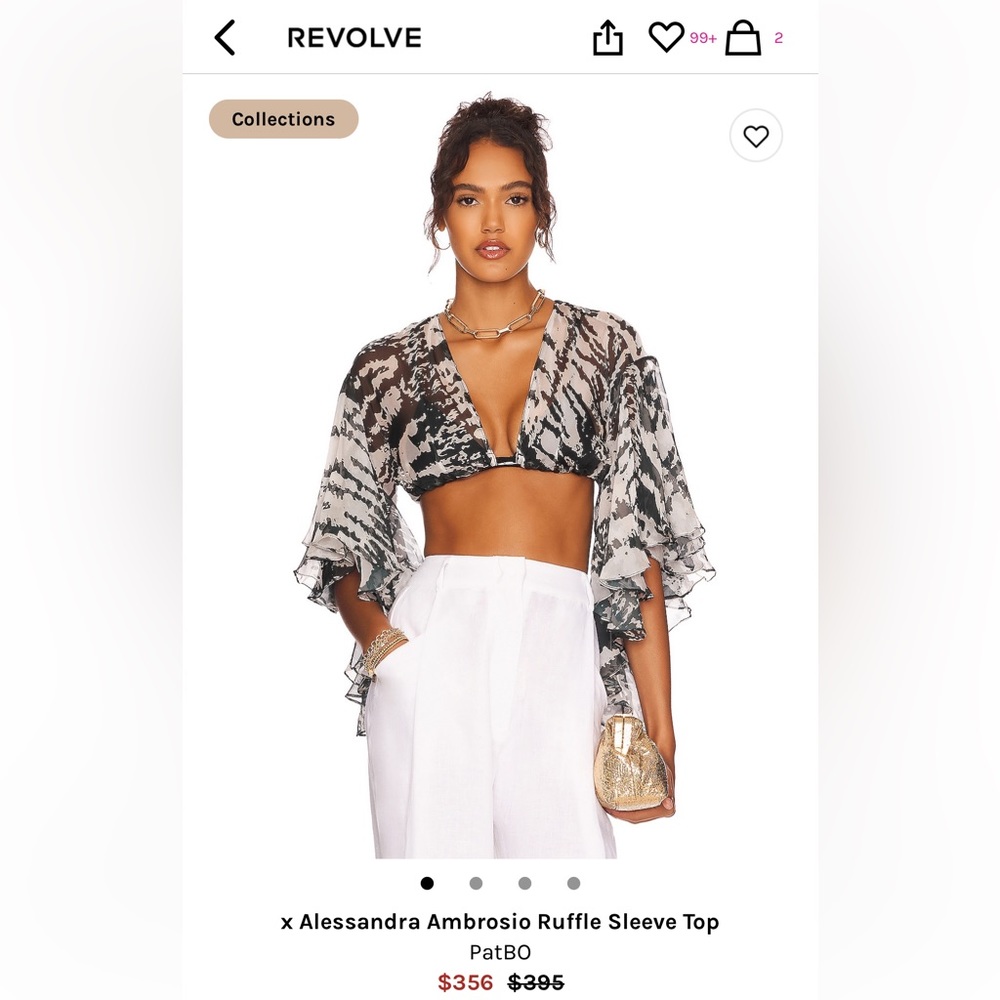 Patbo X Alessandro Ambrosio Flutter Sleep Crop Top - image 4